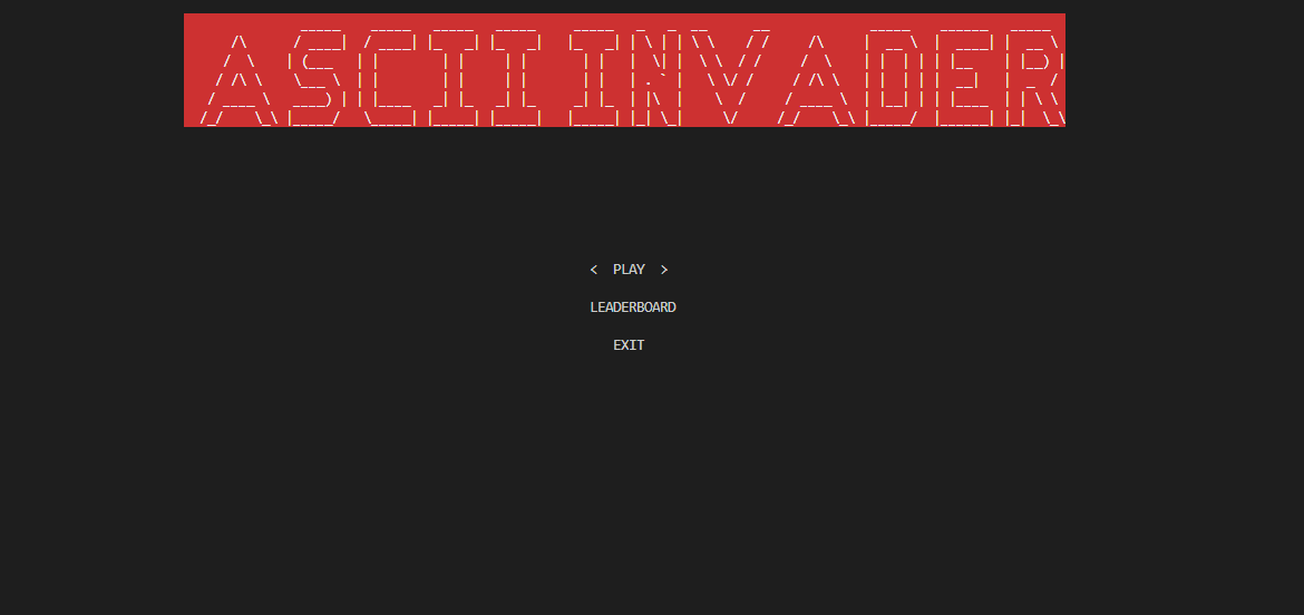 Ascii Invader Project